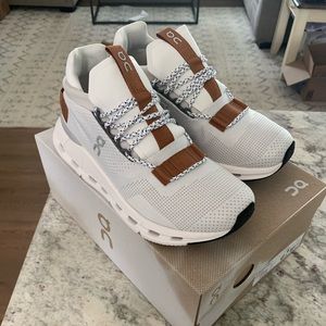 On Cloudnova White Pearl Running Shoes